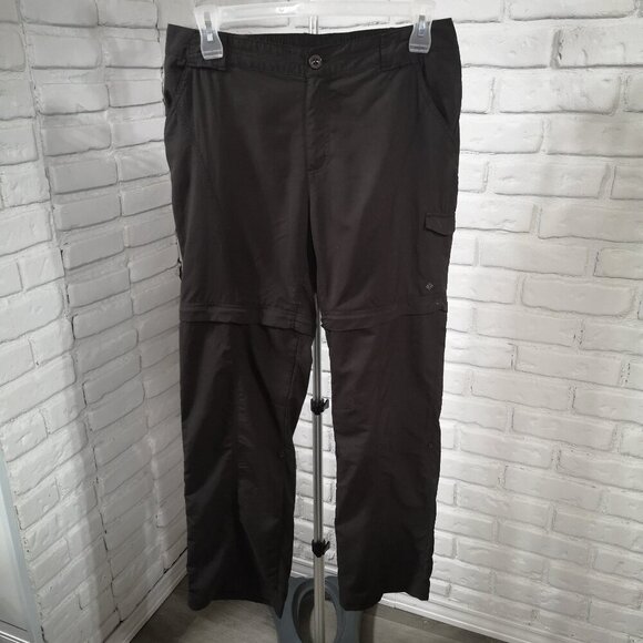 Columbia Packable Omni-Shade Ladies Size 14 Dark Brown Straight Leg Pants - Picture 1 of 16